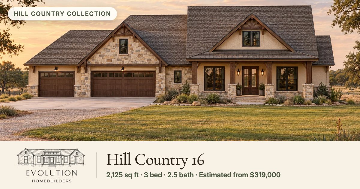 Hill Country 16 Home Design | Evolution Homebuilders