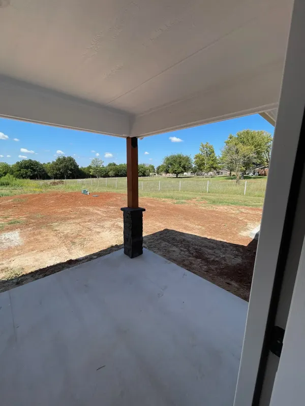 View from the covered porch