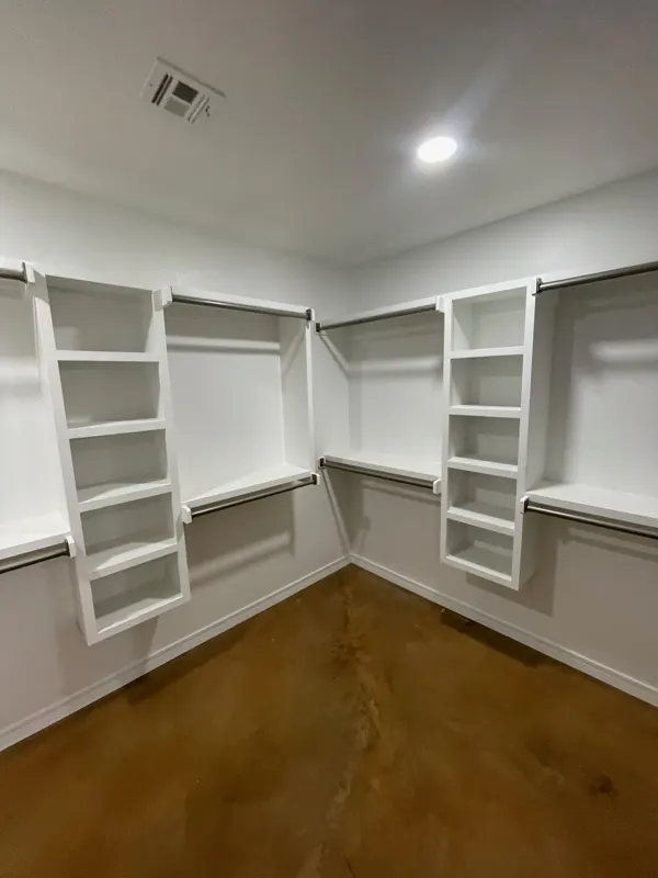Walk-in closet with built-ins